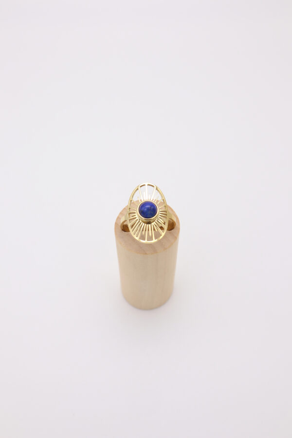 Bague dorée lapis-lazuli bijoux fait main Jolie Nénette