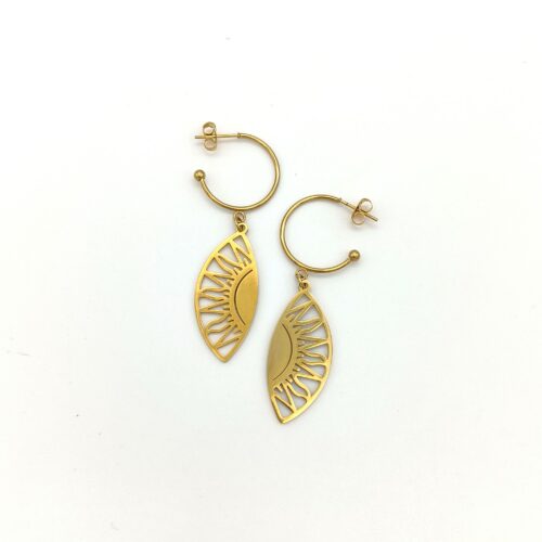 Boucles d’oreilles demi-soleil – PIECE UNIQUE