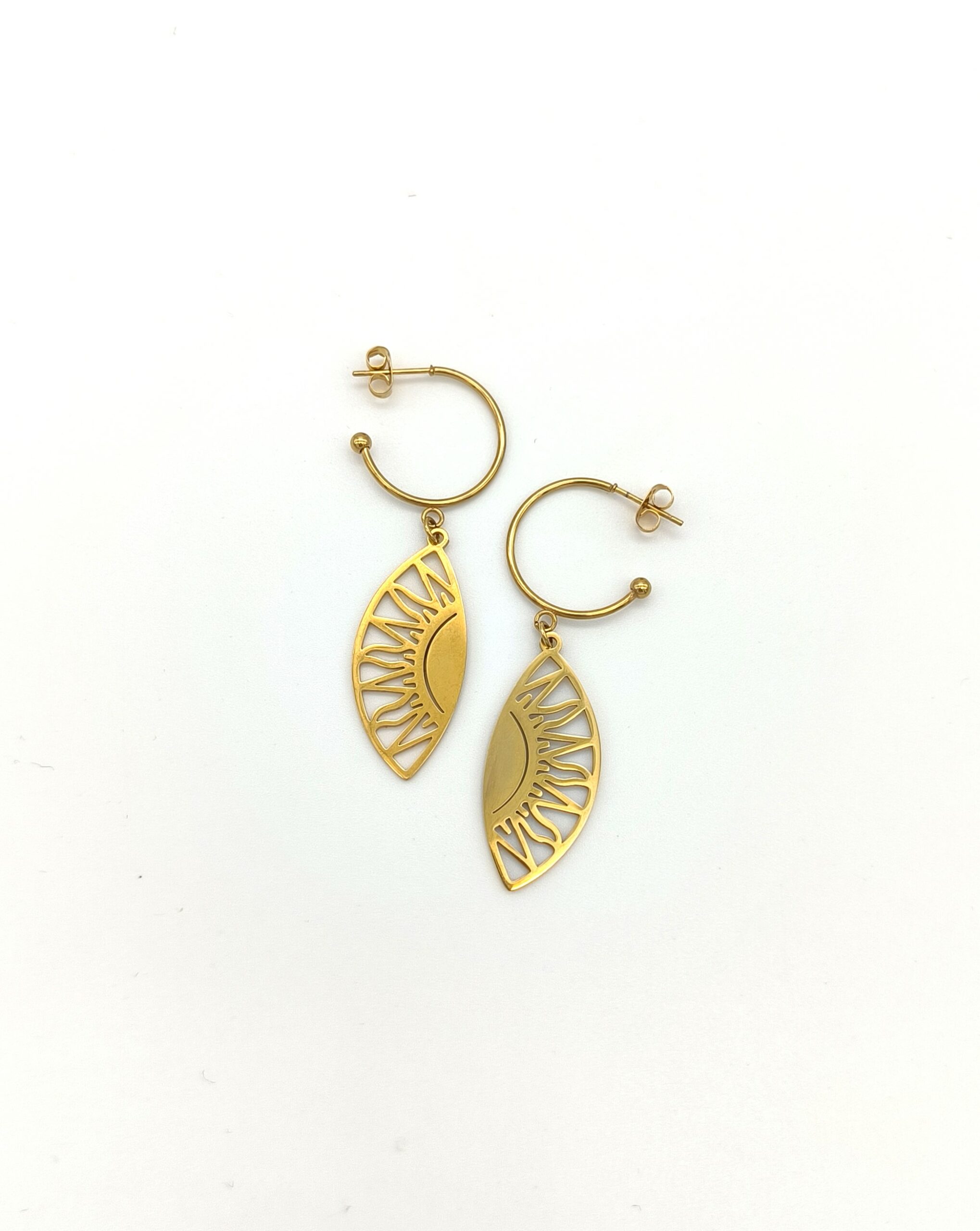Boucles d'oreilles demi-soleil - PIECE UNIQUE