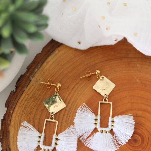Boucles d&rsquo;oreilles pompons